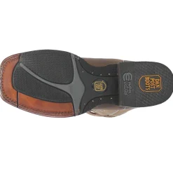 Abram Embroidered Square Toe Pull On Cowboy Boots