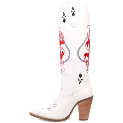 Ace Of Spades Embroidered Snip Toe Cowboy Boots