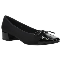 Alesya Round Toe Block Heel Pumps