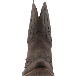 Amelia Tooled Inlay Snip Toe Cowboy Booties
