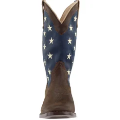 American Patriotic Square Toe Cowboy Boots