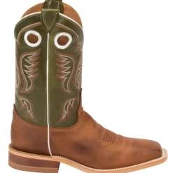 Austin 11 Inch Embroidered Square Toe Pull On Cowboy Boots