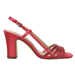 Avaley Rhinestone Slingback Block Heel Sandals