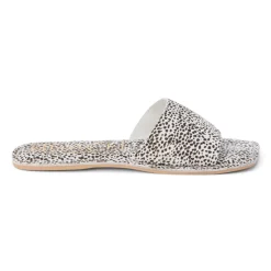Bali Leopard Print Slide Flat Sandals