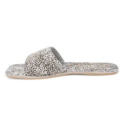 Bali Leopard Print Slide Flat Sandals