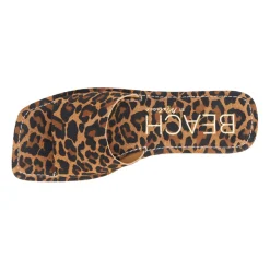 Bali Leopard Print Slide Flat Sandals