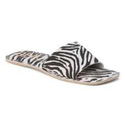 Bali Zebra Print Slide Flat Sandals