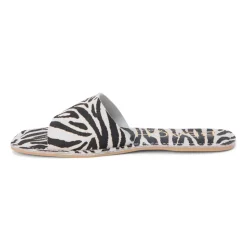 Bali Zebra Print Slide Flat Sandals