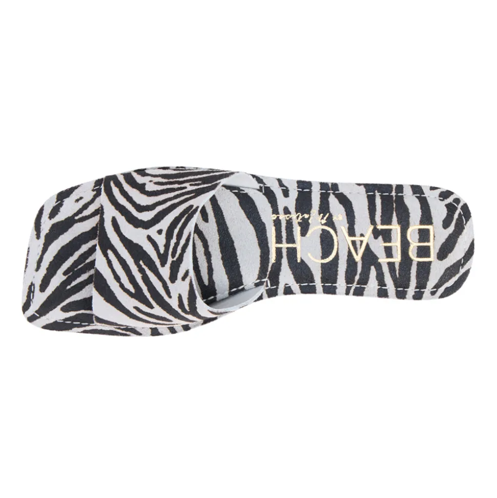 Bali Zebra Print Slide Flat Sandals