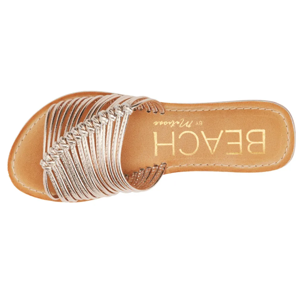 Baxter Metallic Slide Flat Sandals