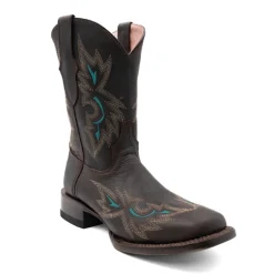Betsy Embroidered Square Toe Pull On Cowboy Boots