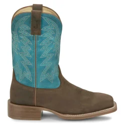 Big Bucks 11 Inch Embroidered Wide Square Toe Cowboy Boots