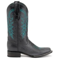 Blaze Embroidered Square Toe Cowboy Boots
