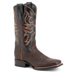 Blaze Embroidered Square Toe Cowboy Boots