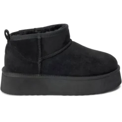 Breckenridge Round Toe Pull On Platform Booties