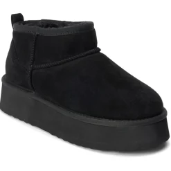 Breckenridge Round Toe Pull On Platform Booties
