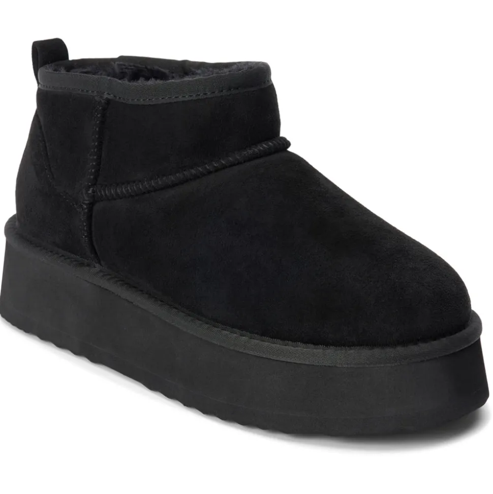 Breckenridge Round Toe Pull On Platform Booties