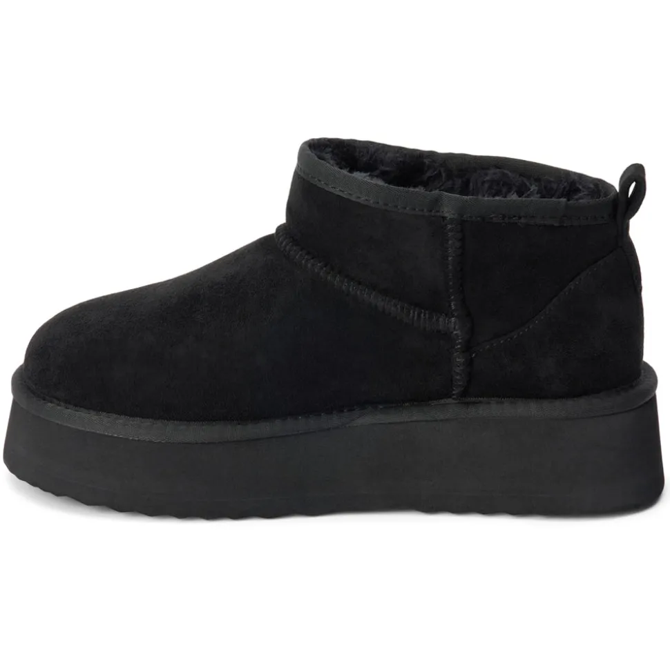 Breckenridge Round Toe Pull On Platform Booties