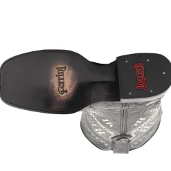 Bronco Pirarucu Print Embroidered Square Toe Cowboy Boots