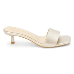 Capricorn Metallic Kitten Heel Slide Sandals
