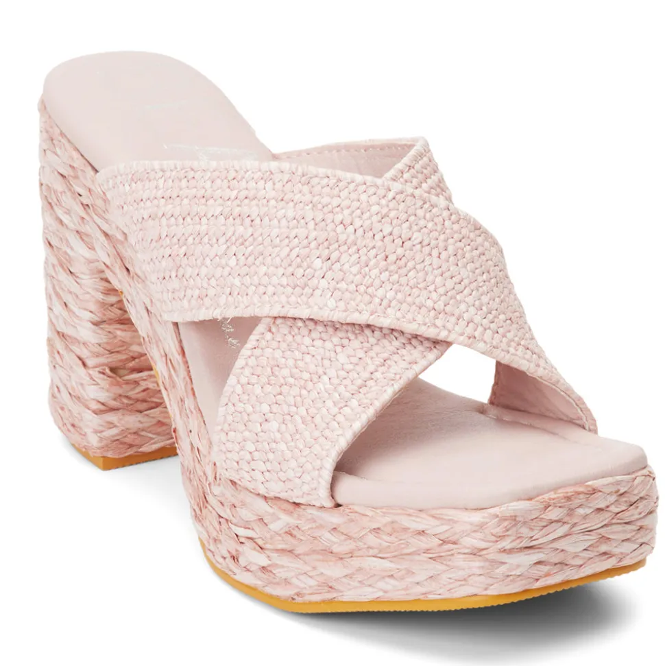 Caravan Block Heel Platform Espadrille Sandals