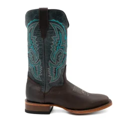 Clint Embroidered Square Toe Pull On Cowboy Boots