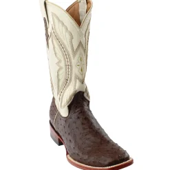 Colt Full Quill Ostrich Square Toe Cowboy Boots