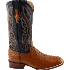 Colt Full Quill Ostrich Square Toe Cowboy Boots
