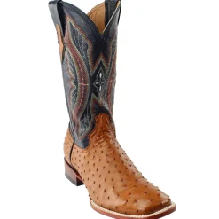 Colt Full Quill Ostrich Square Toe Cowboy Boots