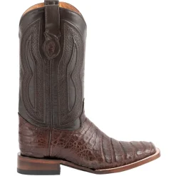 Dakota Caiman Belly Embroidered Square Toe Cowboy Boots