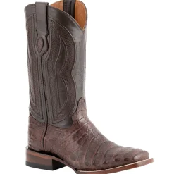 Dakota Caiman Belly Embroidered Square Toe Cowboy Boots