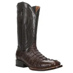 Dakota Hornback Caiman Square Toe Cowboy Boots