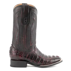 Dakota Hornback Caiman Square Toe Cowboy Boots