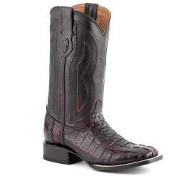 Dakota Hornback Caiman Square Toe Cowboy Boots