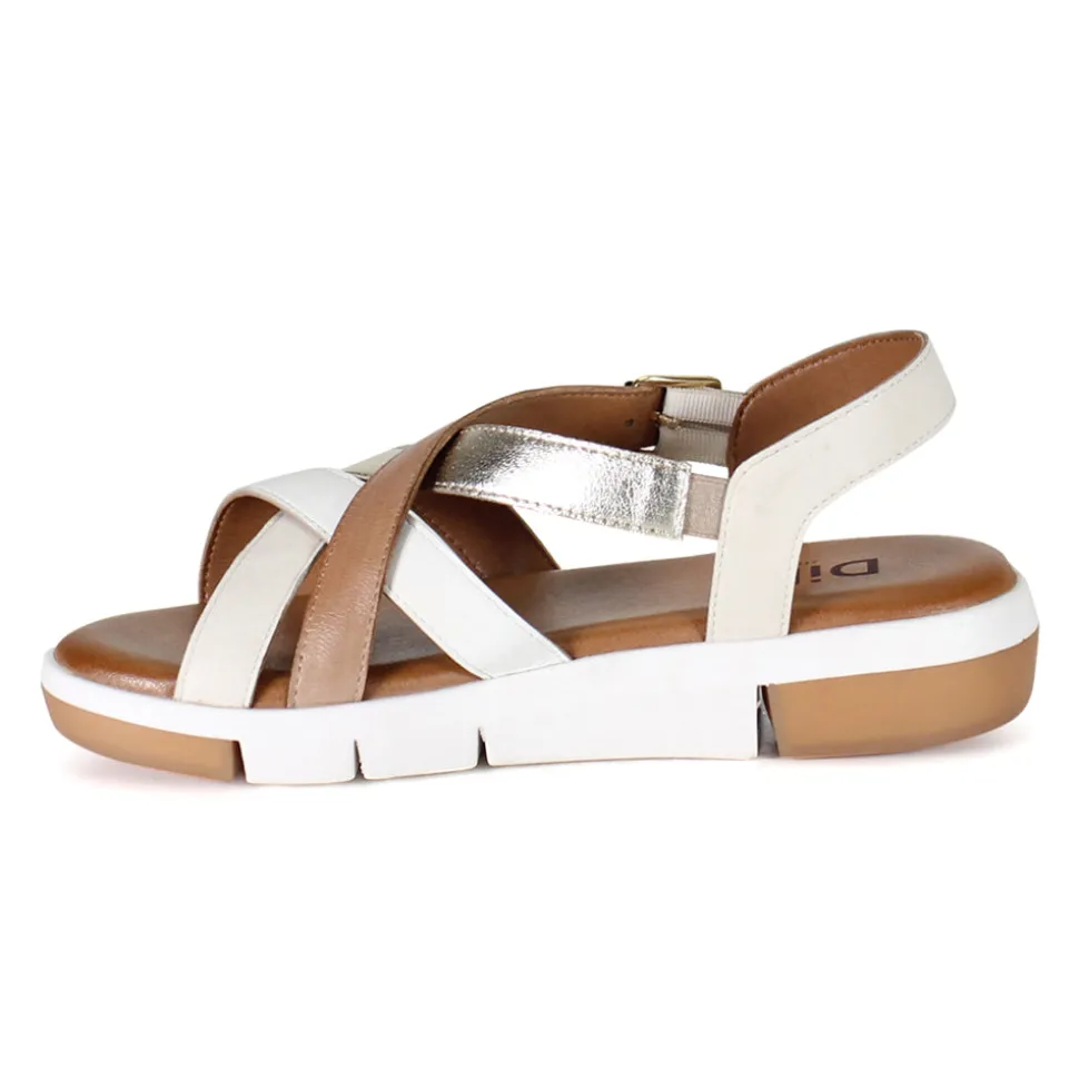 Dar Ling Metallic Strappy Wedge Sandals