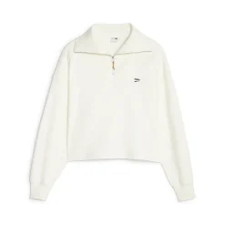 Downtown Collared Long Sleeve Quarter Zip Pullover Top