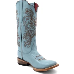 Ella Embroidered Square Toe Cowboy Boots