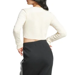 Essentials Crop Crew Neck Long Sleeve T-Shirt