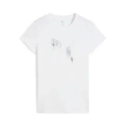 Essentials Metallic Logo Crew Neck Short Sleeve T-Shirt