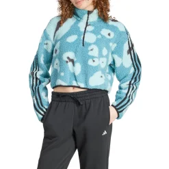 Essentials Turtle Neck Long Sleeve Quarter Zip Pullover Top