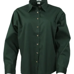 EZCare Woven Collared Long Sleeve Button Up Shirt