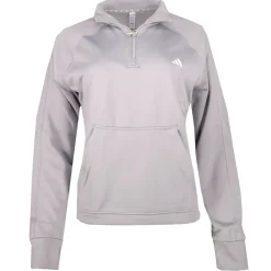 Fleece Collared Long Sleeve Quarter Zip Pullover Top