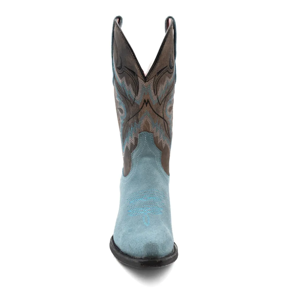 Holly Embroidered Snip Toe Pull On Cowboy Boots