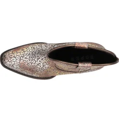 Ingrid Metallic Leopard Snip Toe Cowboy Booties