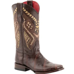 Jesse Alligator Print Square Toe Cowboy Boots
