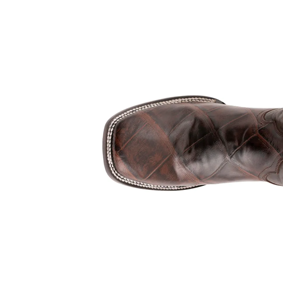 Jesse Alligator Print Square Toe Cowboy Boots