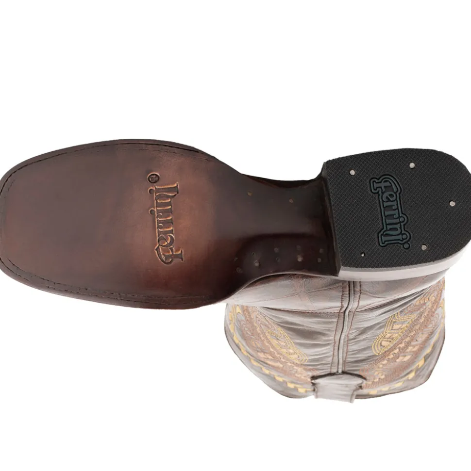 Jesse Alligator Print Square Toe Cowboy Boots