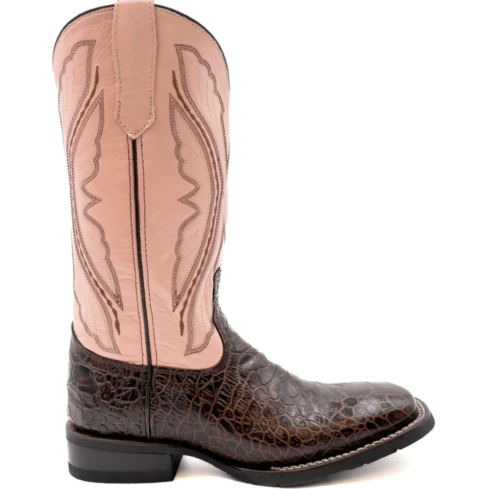Kai Embroidered Square Toe Pull On Cowboy Boots