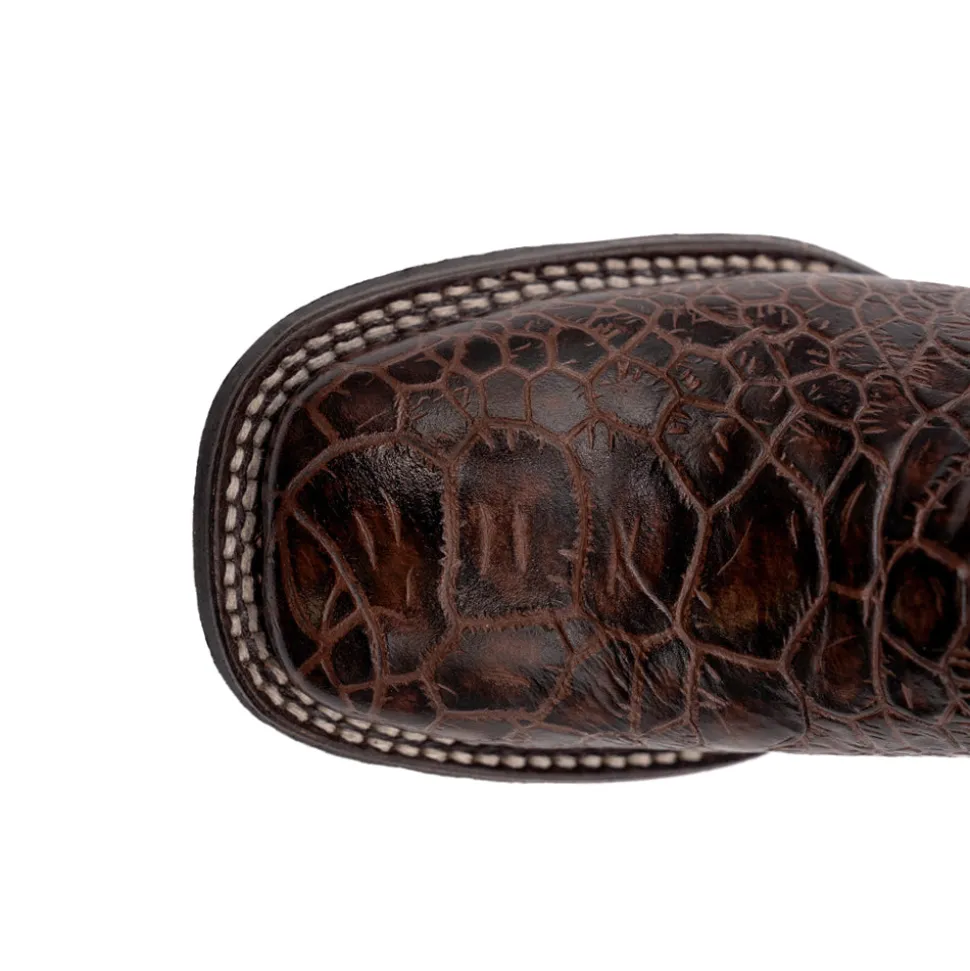 Kai Embroidered Square Toe Pull On Cowboy Boots