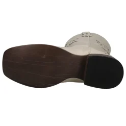 Kennedy Tooled-Inlay Glitter Square Toe Pull On Cowboy Boots
